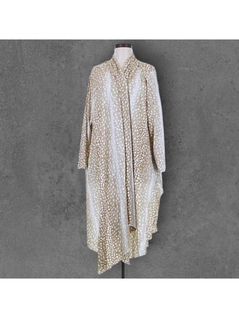 A Rare Bird Bambi Duster 100% Cotton Deer Animal Print Boho Chic Kimono OS